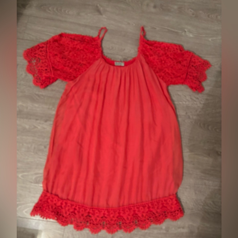 Pink Lace  Sleeve Dress